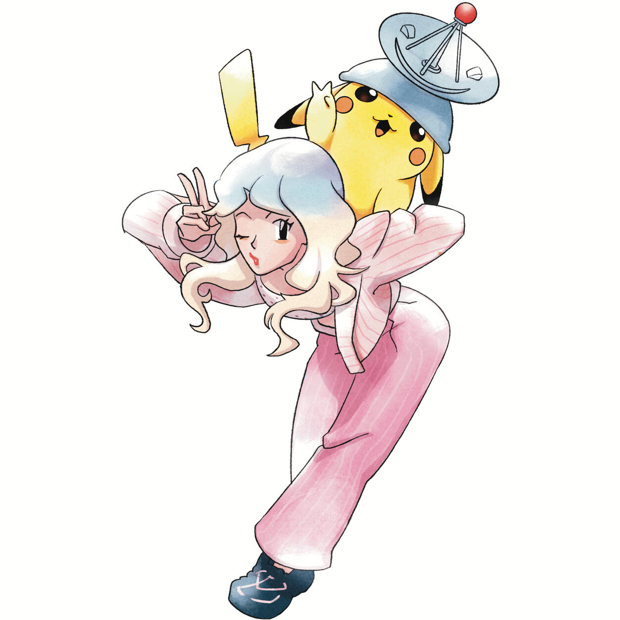 Trainer Chaewon Commission (Pokemon / Kpop Fanart)